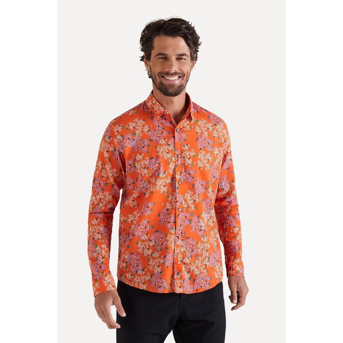 CAMISA ML ESTAMPADA CITRUS RESERVA - Laranja Menor preço em CAMISA ML ESTAMPADA CITRUS RESERVA - Laranja