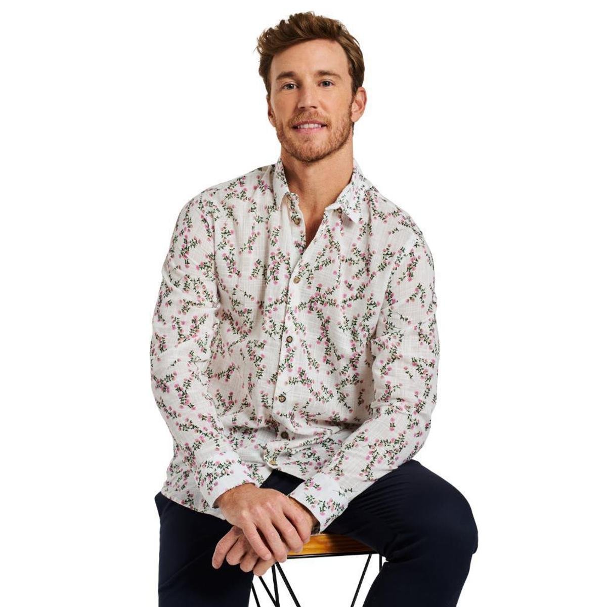 Camisa Ml Estampada Salvador Reserva - Off White Menor preço em Camisa Ml Estampada Salvador Reserva - Off White