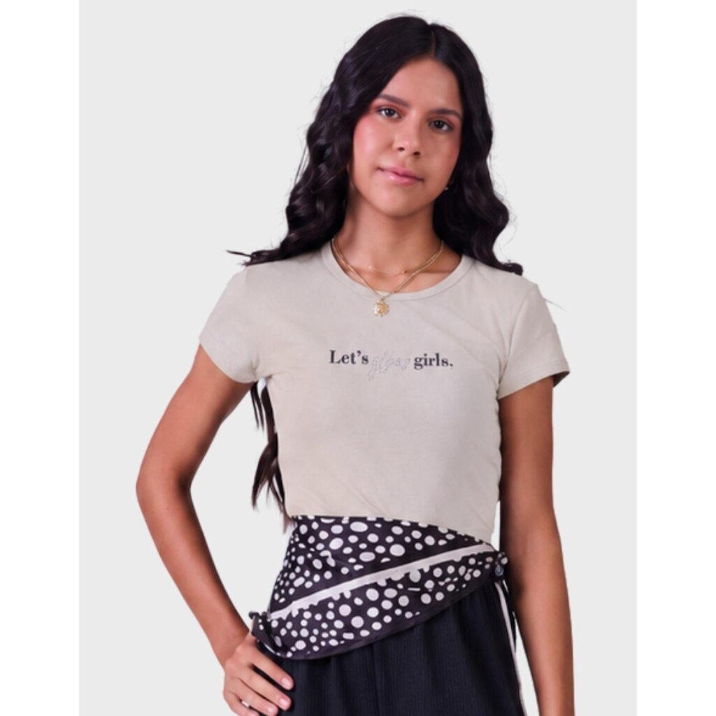 Camisa Modelo Babylook Cotton Com Estampa Estilo Verão Dia A Dia Moda Nova Feminino 12 a 18