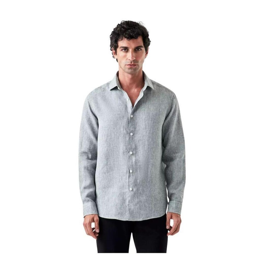 Camisa Oficina Reserva Linho Roma Verde