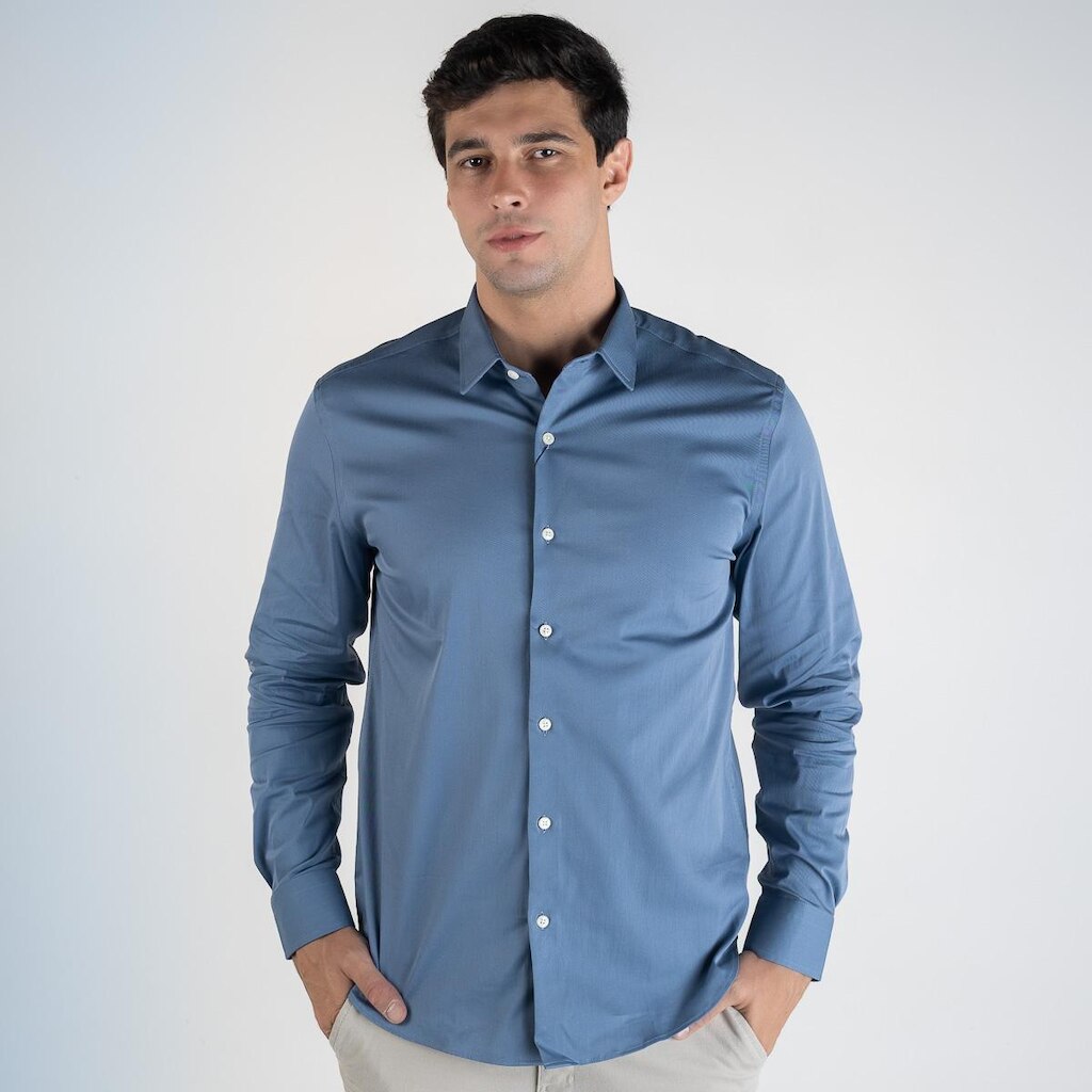 Camisa Oficina Reserva Paris Blend Azul