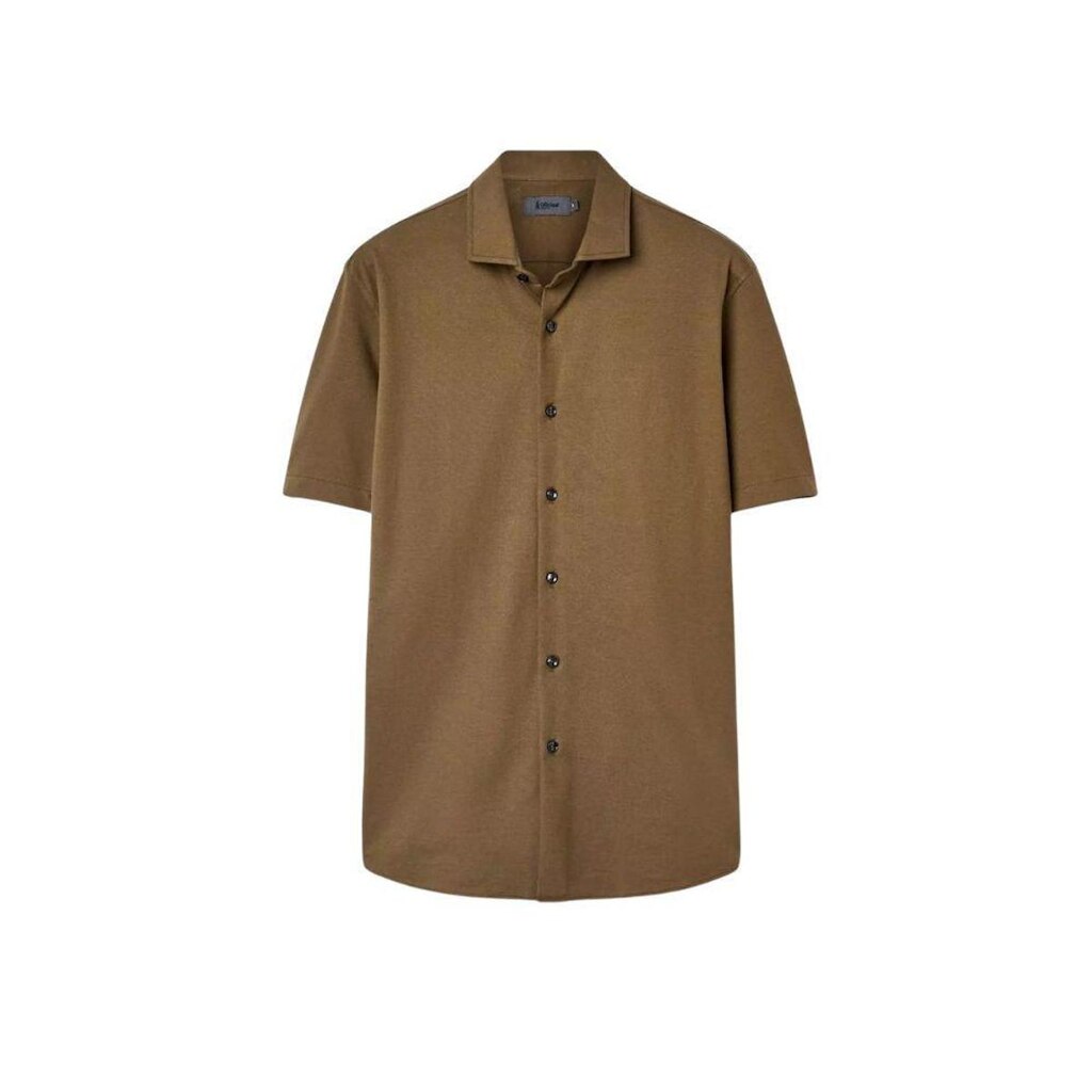 Camisa Oficina Reserva Piquet Stretch Marrom