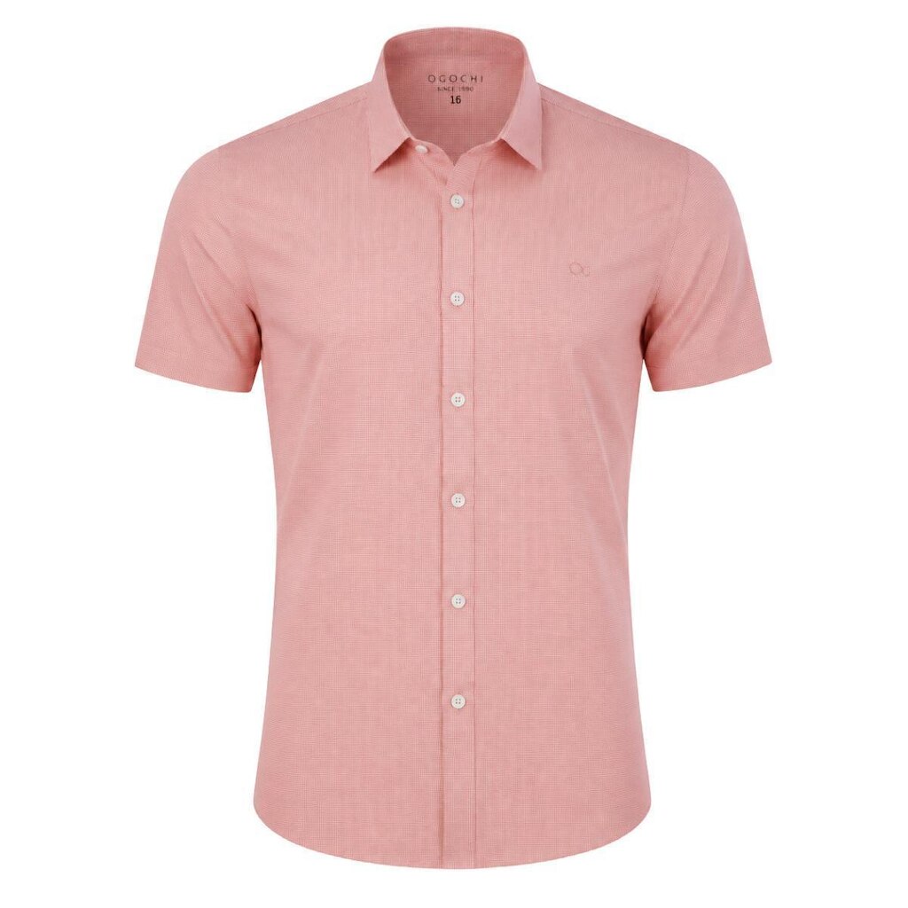 Camisa Ogochi Infantil Xadrez Manga Curta com Botões 10/18
