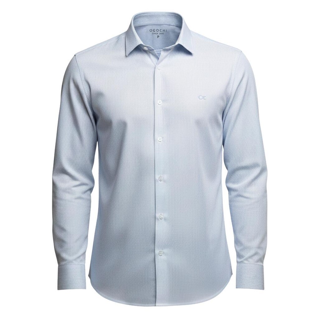 Camisa Ogochi ML Casual Slim Listrada