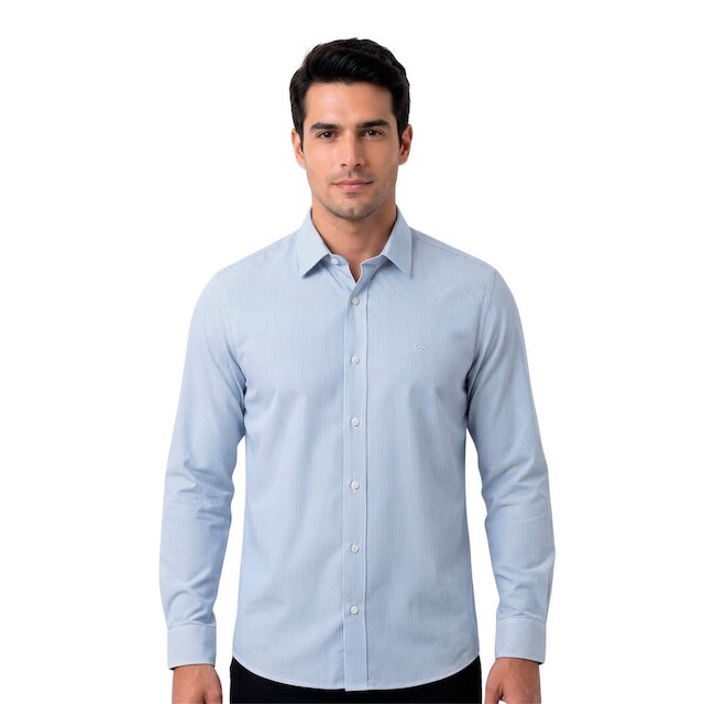 Camisa Ogochi ML Listrado Casual Slim
