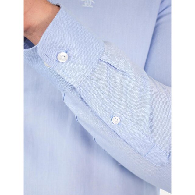 Camisa Original Penguin Masculina Regular Oxford Azul Claro Mescla