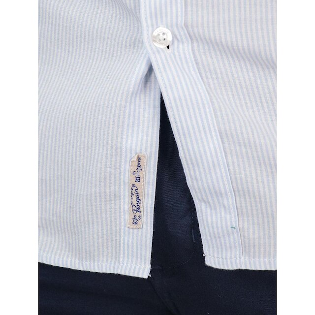 Camisa Original Penguin Masculina Tricoline Fine Stripes Amparo Azul Claro