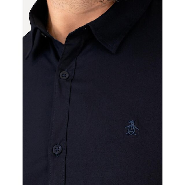 Camisa Original Penguin Regular Bordado Azul Marinho