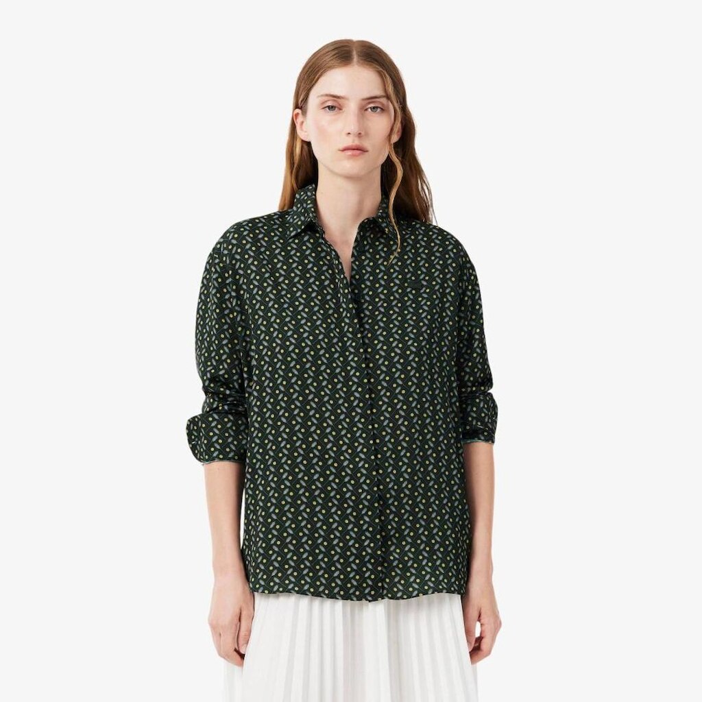 Camisa Oversized Estampada Fluida Lacoste