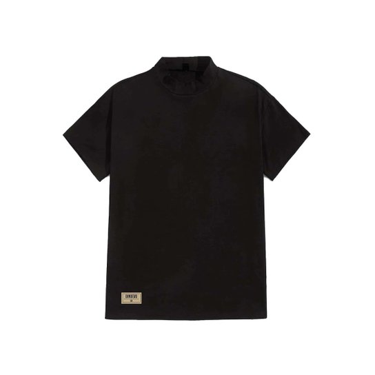 Camisa Oversized Gola Alta Streetwear Black DNV