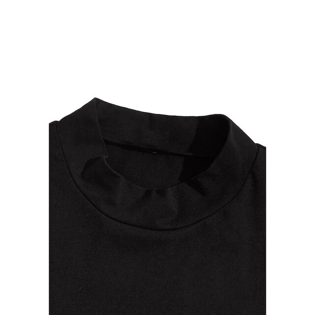 Camisa Oversized Gola Alta Streetwear Black DNV