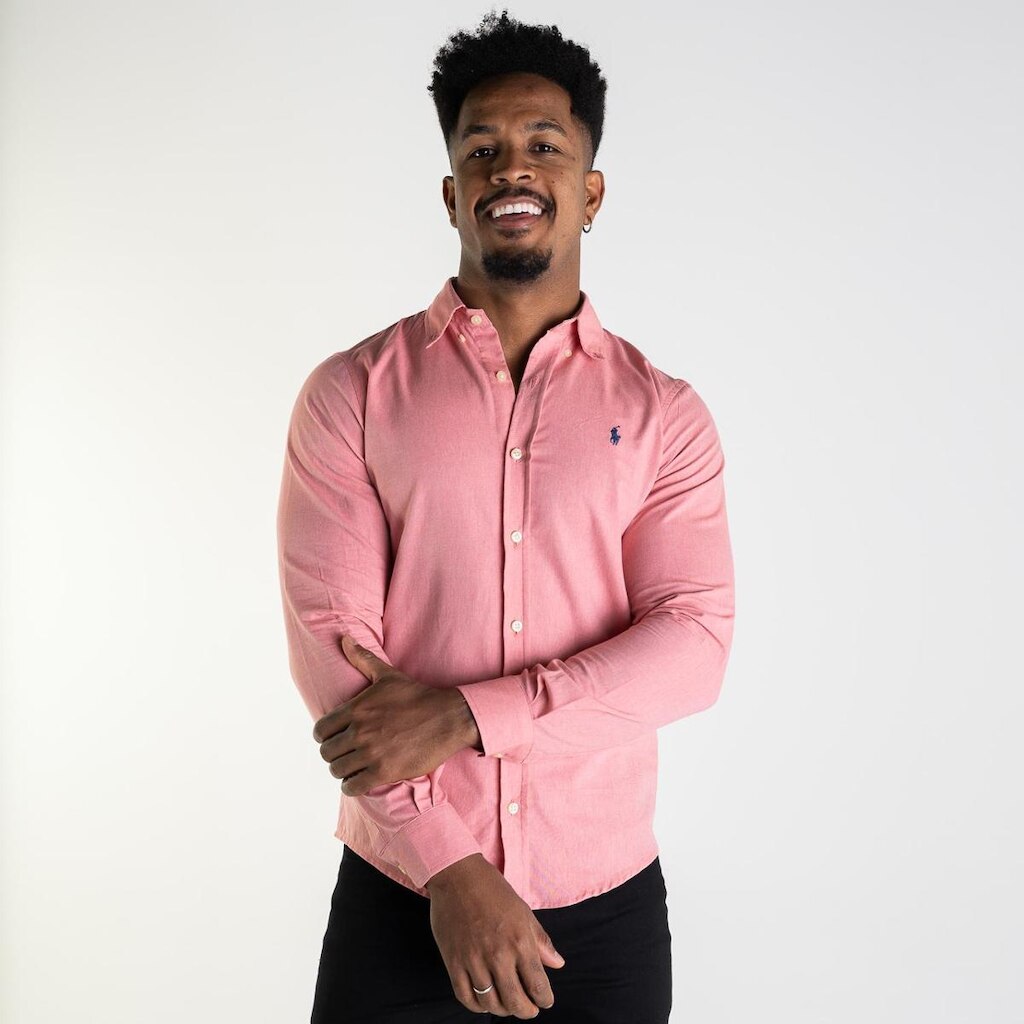Camisa Oxford Custom Fit Vermelha