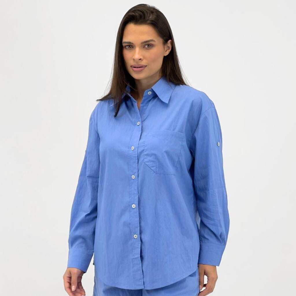 Camisa Pacific Blue Manga Longa Feminina