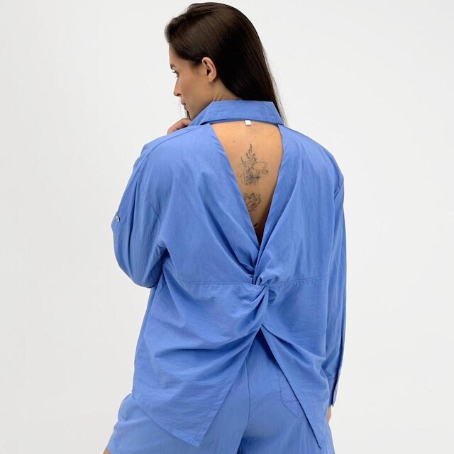 Camisa Pacific Blue Manga Longa Feminina