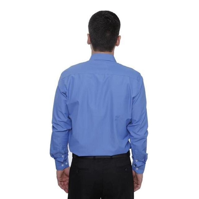 Camisa Passa Fácil Hugo Deleon Lisa Azul Royal