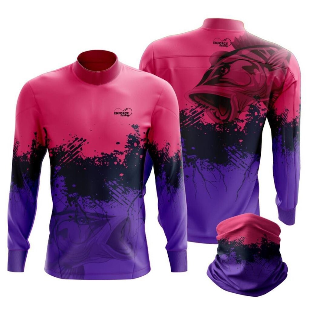 Camisa Pesca Masculina manga longa UV Camiseta para pescaria com secagem rápida