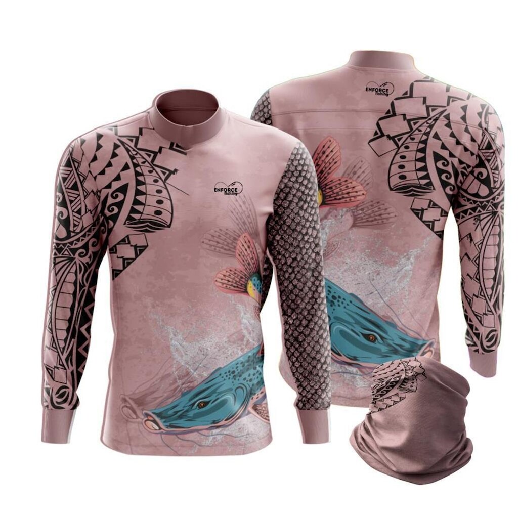 Camisa Pesca Masculina manga longa UV Camiseta para pescaria com secagem rápida