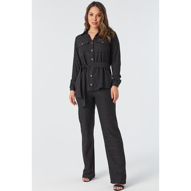 Camisa PKS Manga Longa Com Bolsos Preta-P