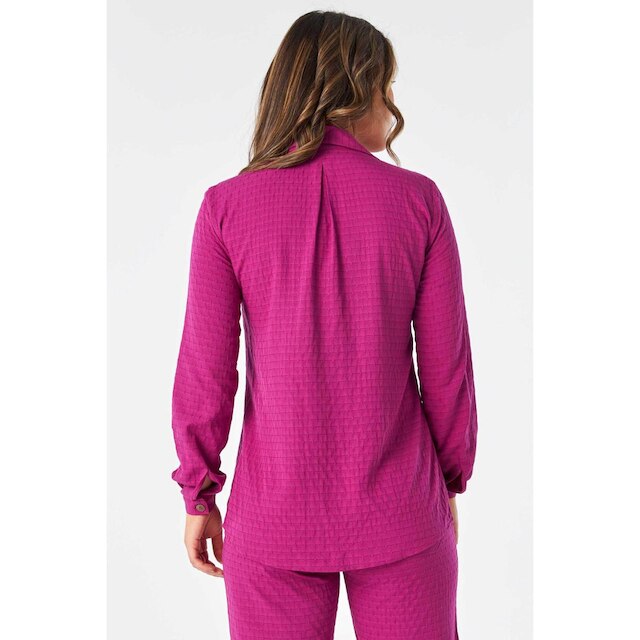 Camisa PKS Manga Longa Com Bolsos Rosa-GG