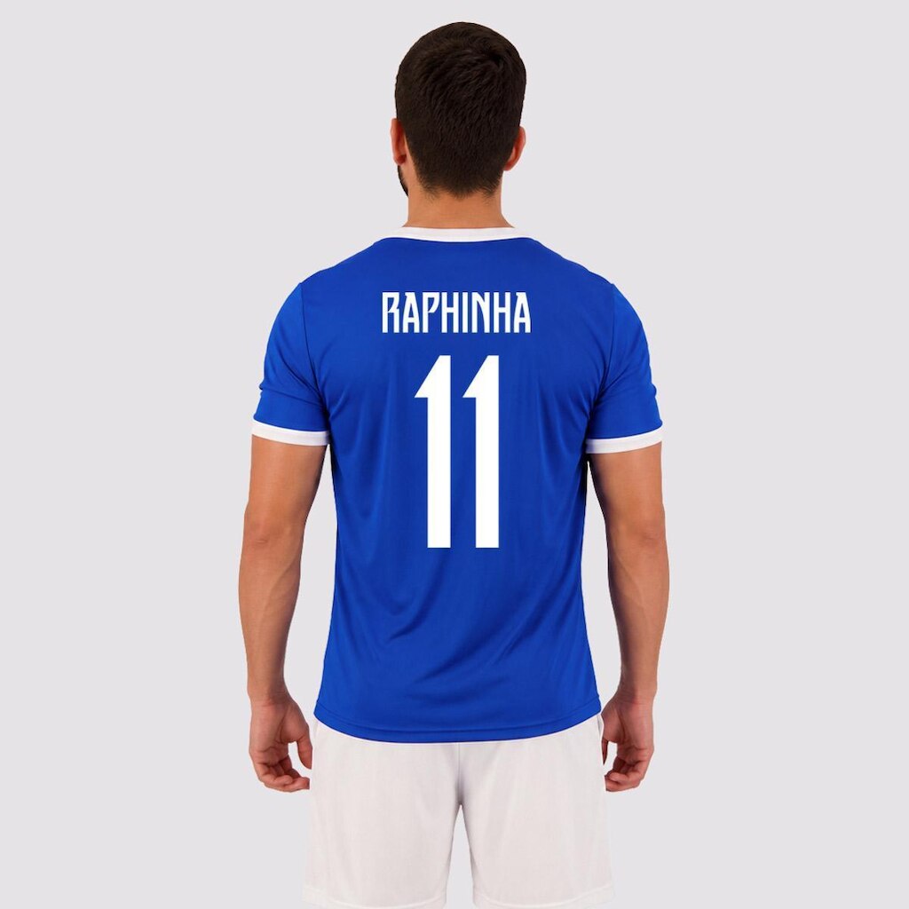 Camisa Placar  Brasil Brasão Azul 11 RAPHINHA