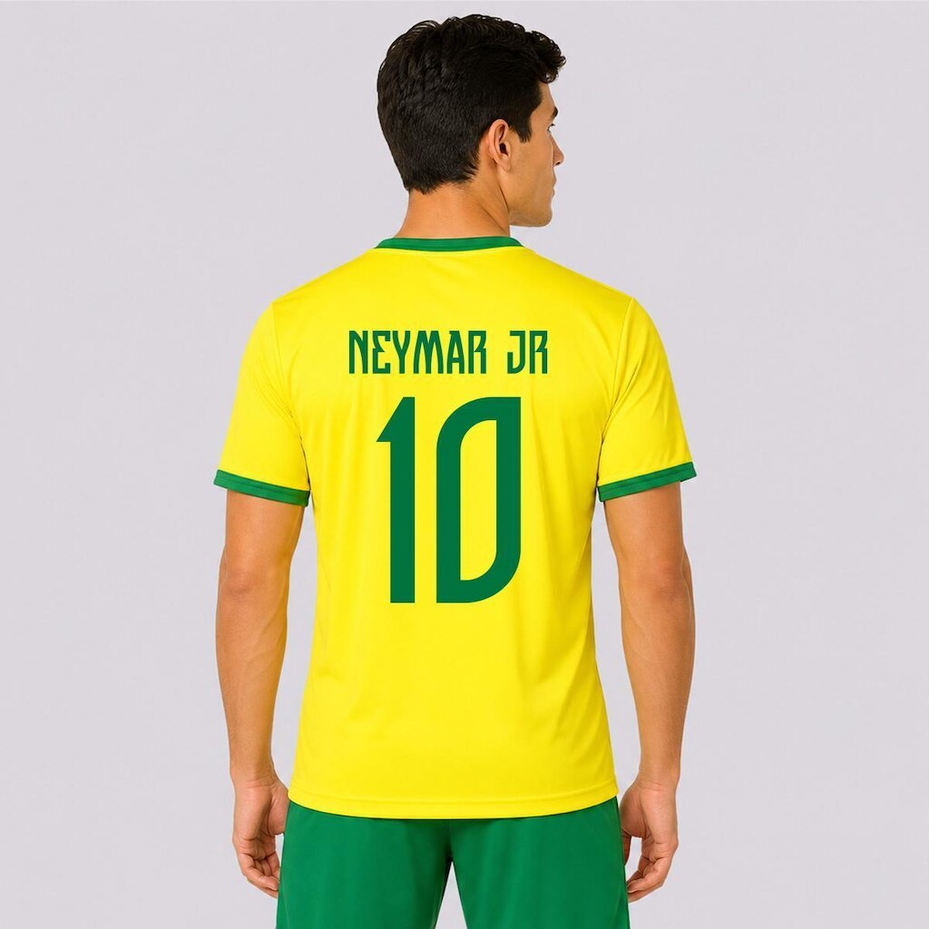 Camisa Placar Brasil Brasão Neymar Jr 10 Masculina