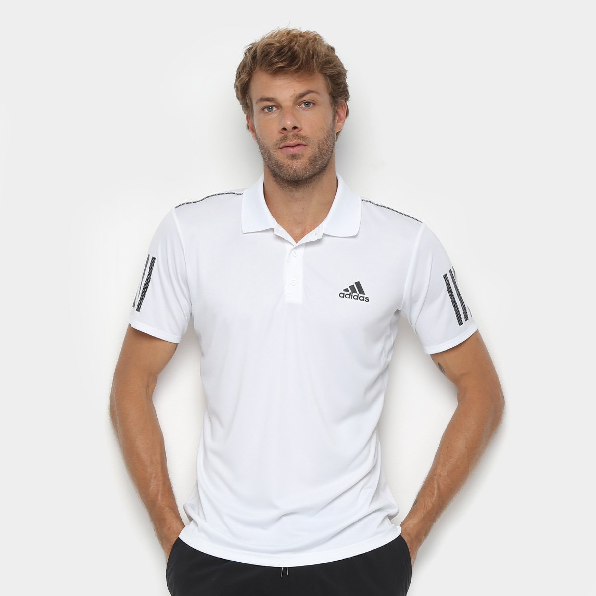 camisa polo branca adidas