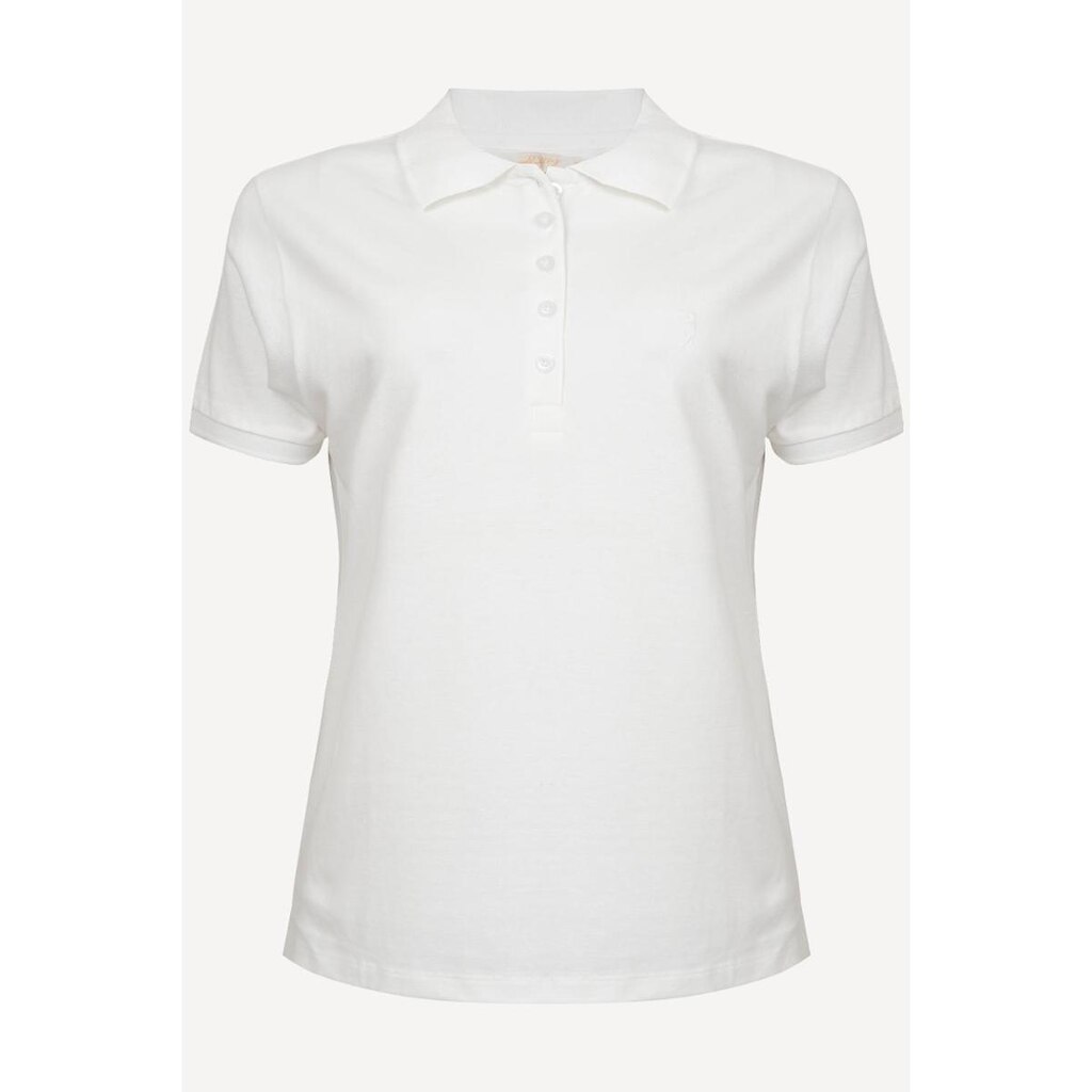 Camisa Polo Aleatory Feminina Lisa Branca