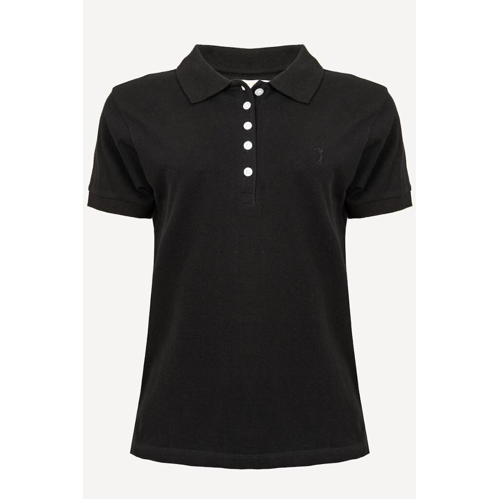 Camisa Polo Aleatory Feminina Lisa Preta