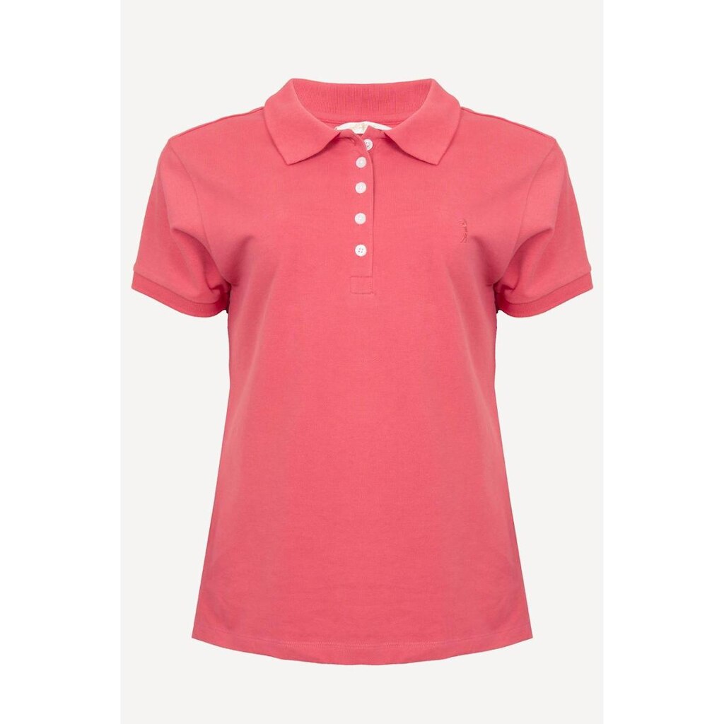 Camisa Polo Aleatory Feminina Lisa Vermelho Pastel