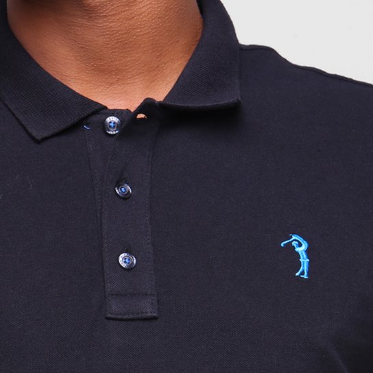 Camisa Polo Aleatory Lisa Masculina - Preto