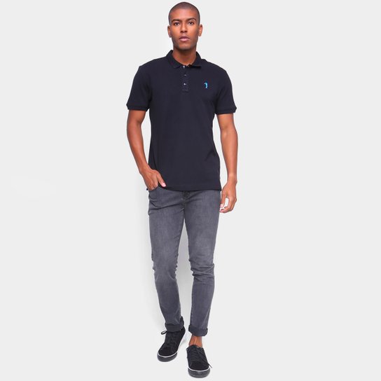 Camisa Polo Aleatory Lisa Masculina - Preto