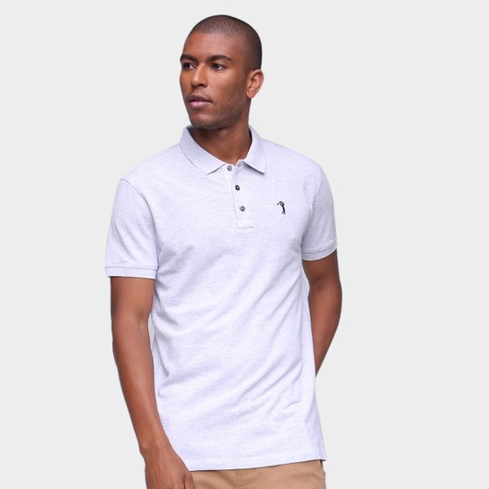 Camisa Polo Aleatory Lisa Masculina - Mescla Claro