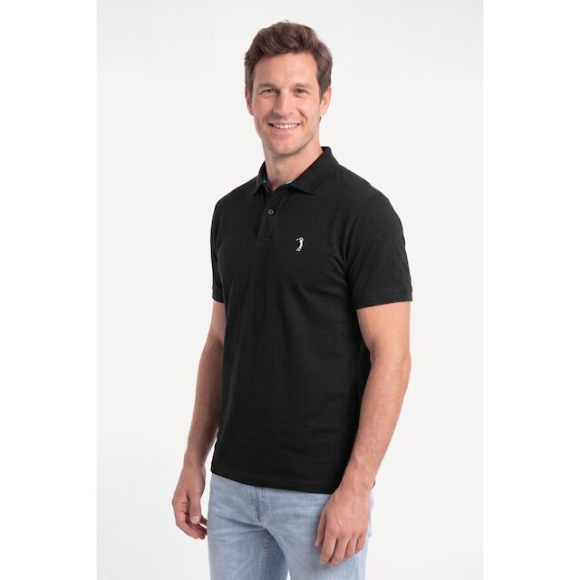 Camisa Polo Aleatory Piquet Stretch Preto