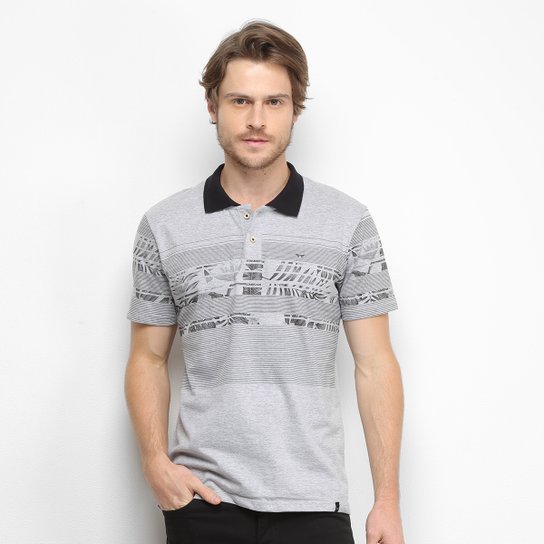 Camisa Polo All Free Básica Masculina - Cinza
