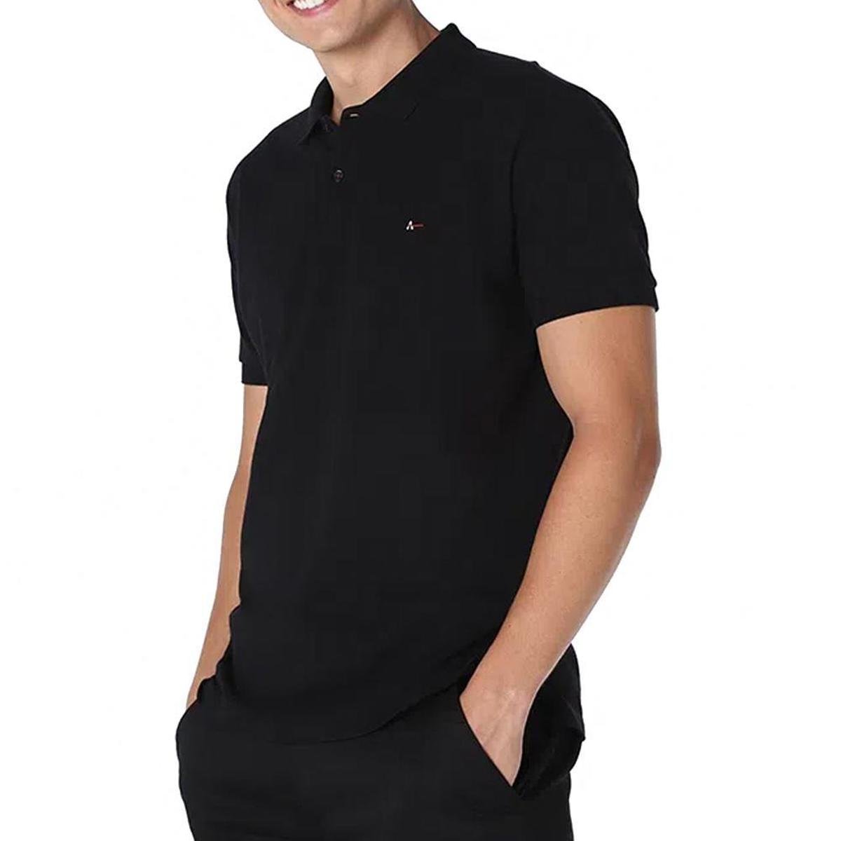 Camisa Polo Aramis Basic Piquet Masculino - Preto Menor preço em Camisa Polo Aramis Basic Piquet Masculino - Preto