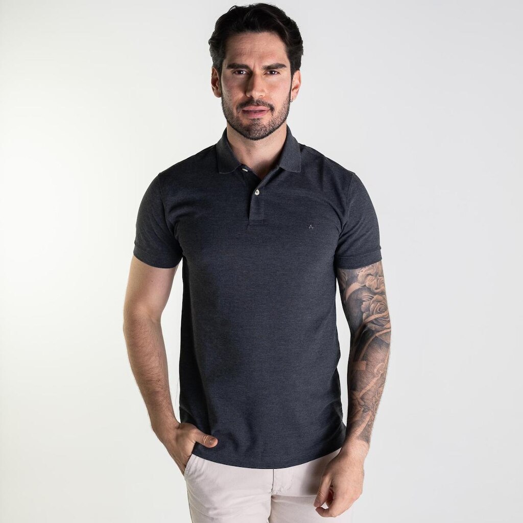 Camisa Polo Aramis Monocromatico Chumbo
