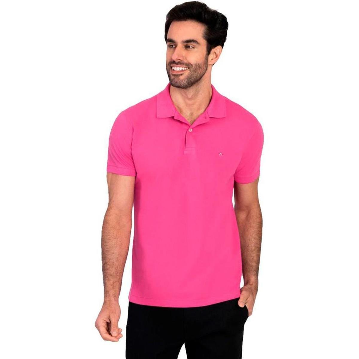 Camisa Polo Aramis Piquet Basic Masculino - Rosa Menor preço em Camisa Polo Aramis Piquet Basic Masculino - Rosa