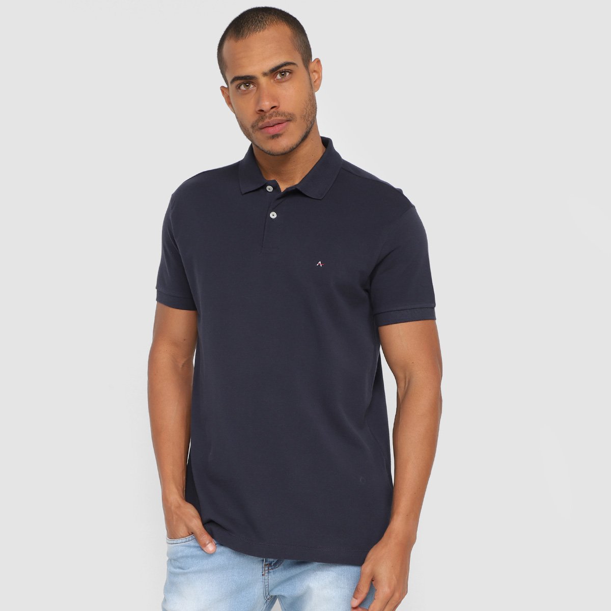 Camisa Polo Aramis Piquet Masculina - Marinho Menor preço em Camisa Polo Aramis Piquet Masculina - Marinho