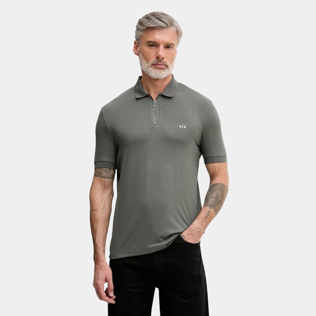 Camisa Polo Armani Exchange Com Zíper Masculina