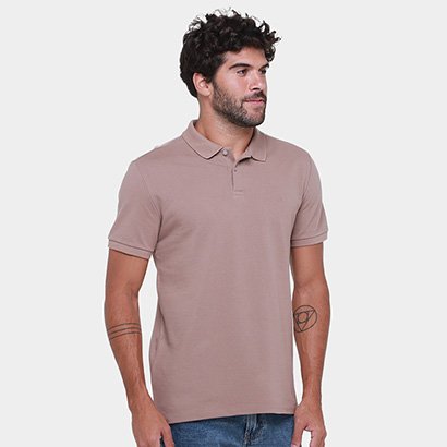 Camisa Polo Calvin Klein Básica Sem Friso Masculina - Masculino