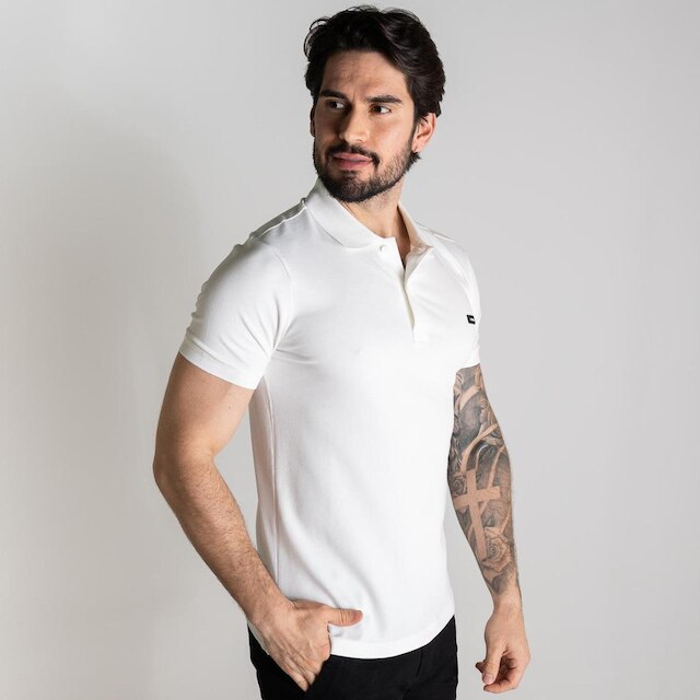 Camisa Polo Calvin Klein Branca