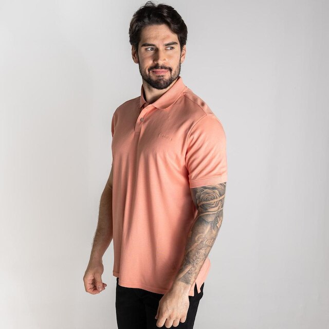 Camisa Polo Calvin Klein Liquid Touch Rosa