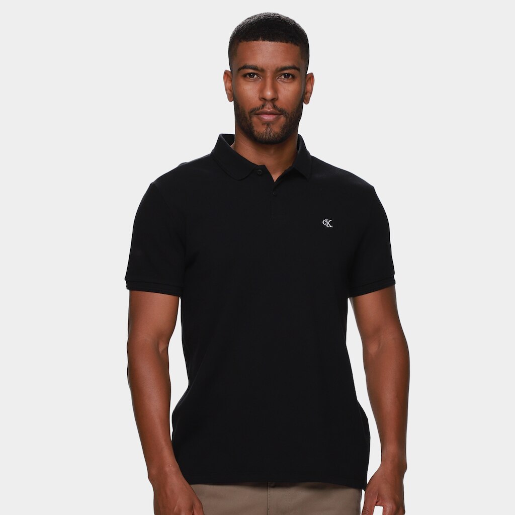 Camisa Polo Calvin Klein Logo Bordado Masculino