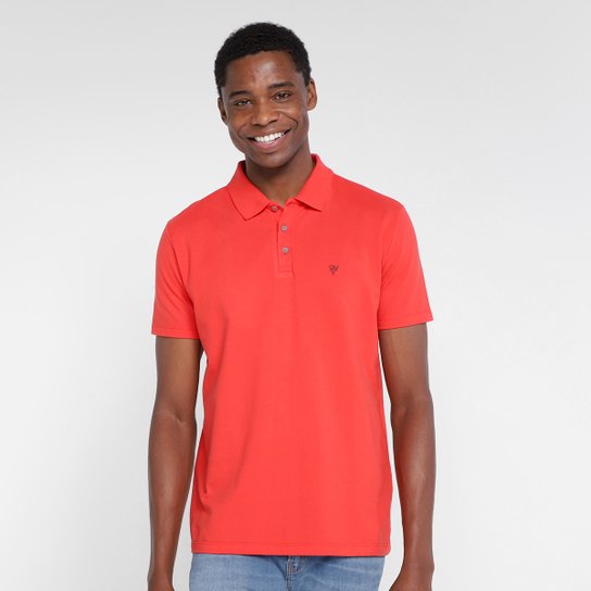 Camisa Polo Calvin Klein Omega I Masculina - Vermelho