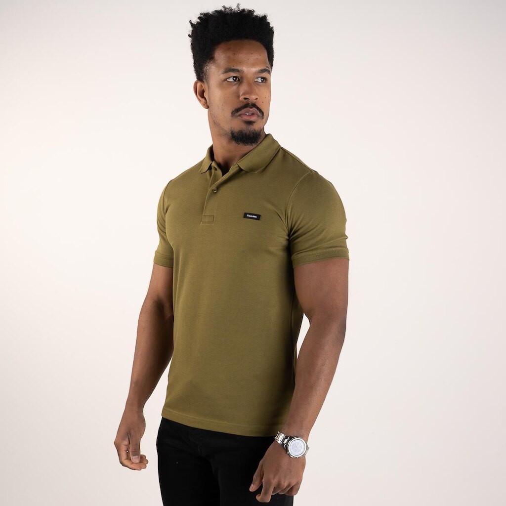 Camisa Polo Calvin Klein Verde Oliva