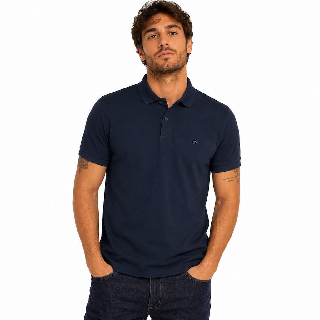 Camisa Polo Casual Masculina Dixie 29.08.1454 Marinho