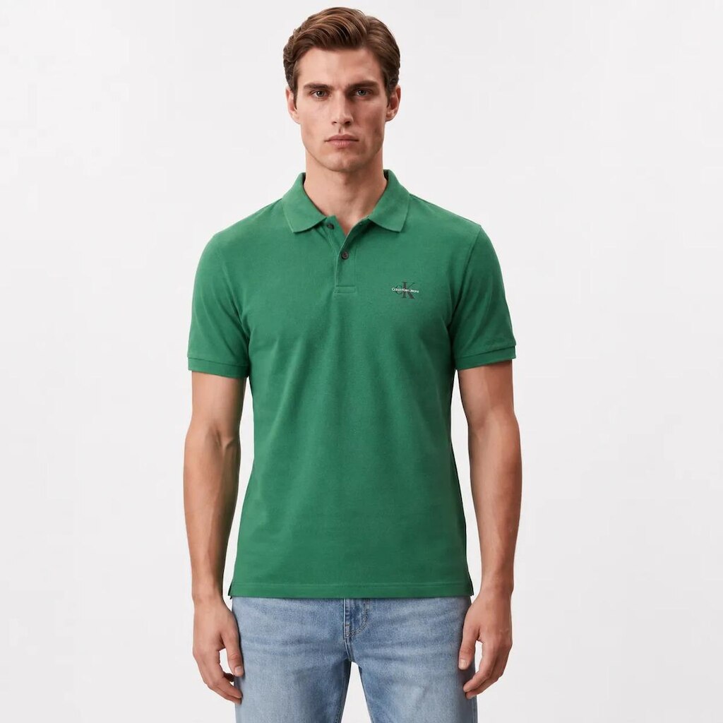Camisa Polo Ck Calvin Klein Jeans Masculina Verde Regular