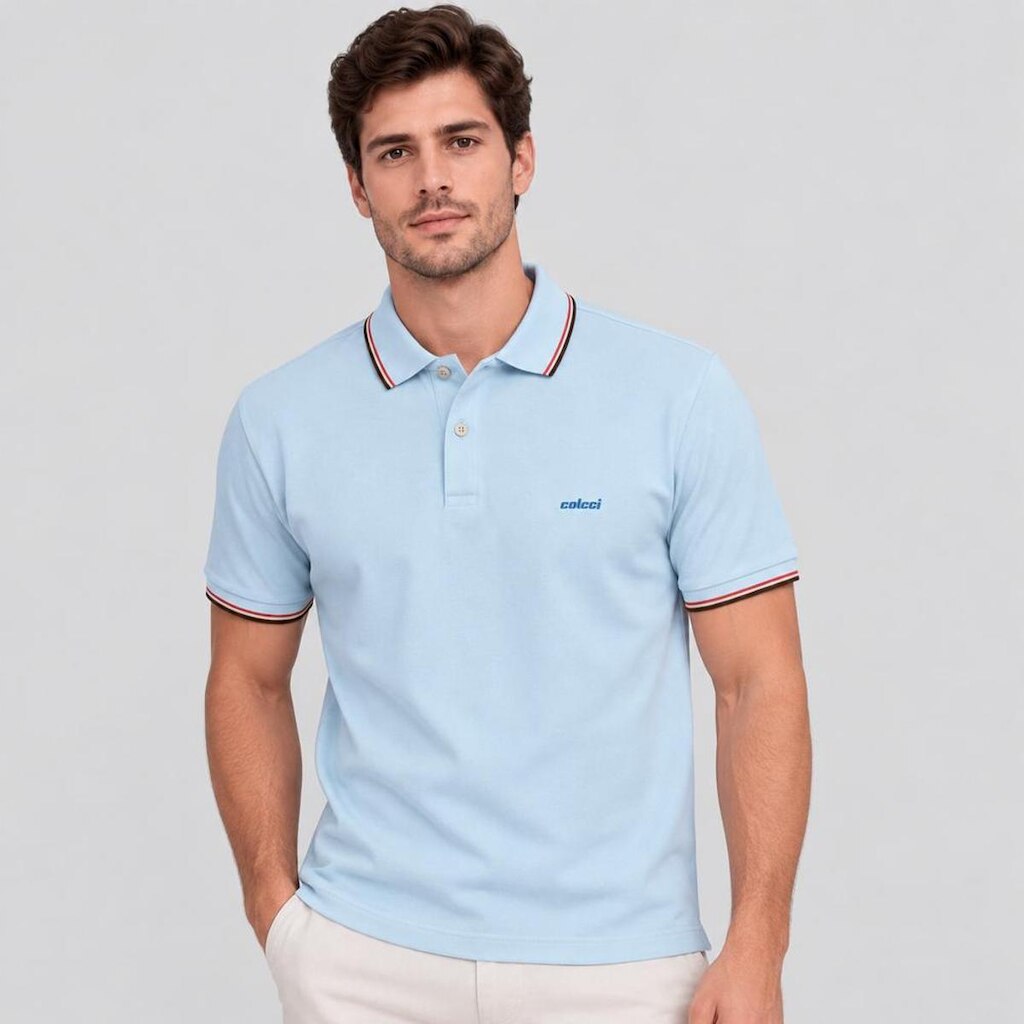 Camisa Polo Colcci 3 Line Masculino