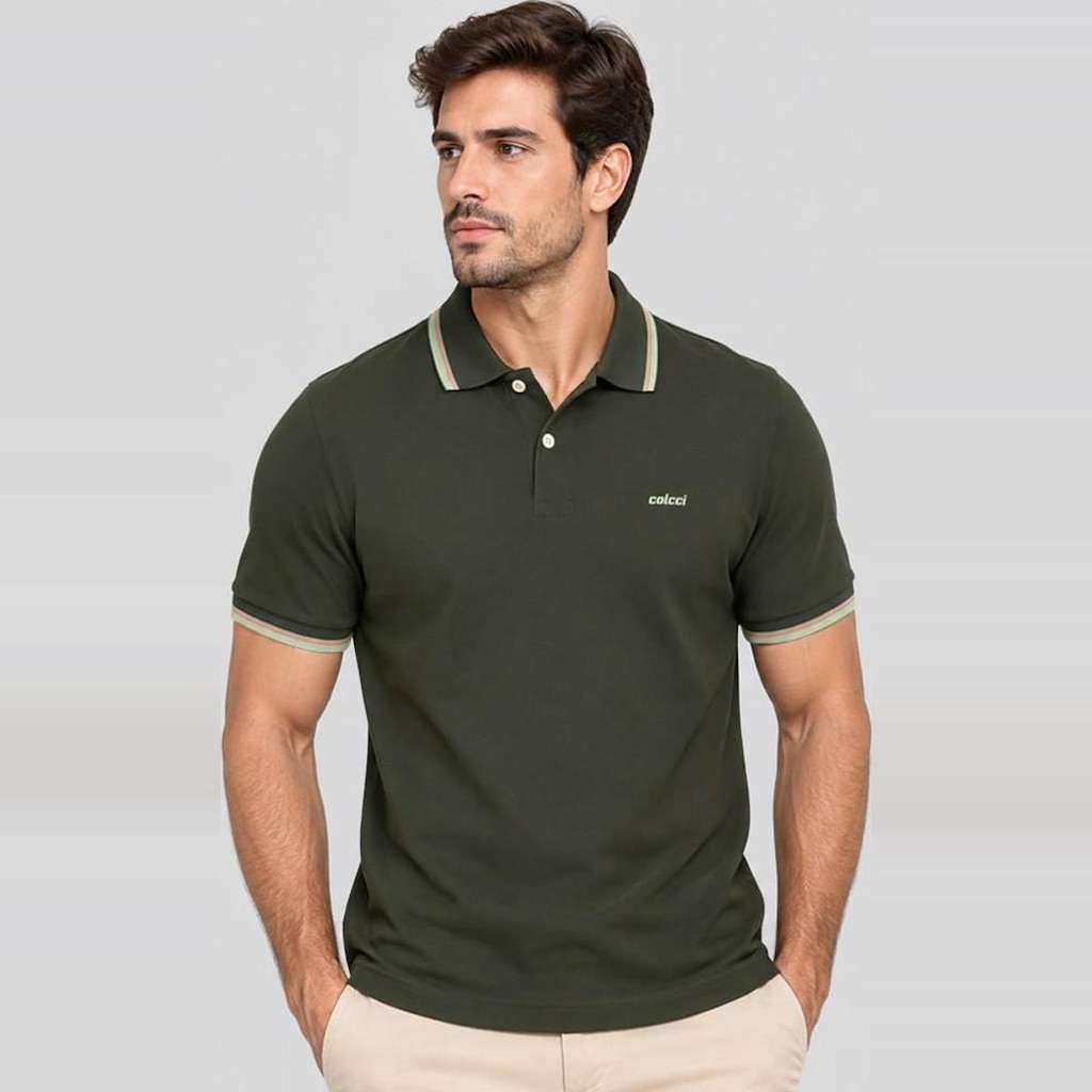 Camisa Polo Colcci 3 Line Masculino