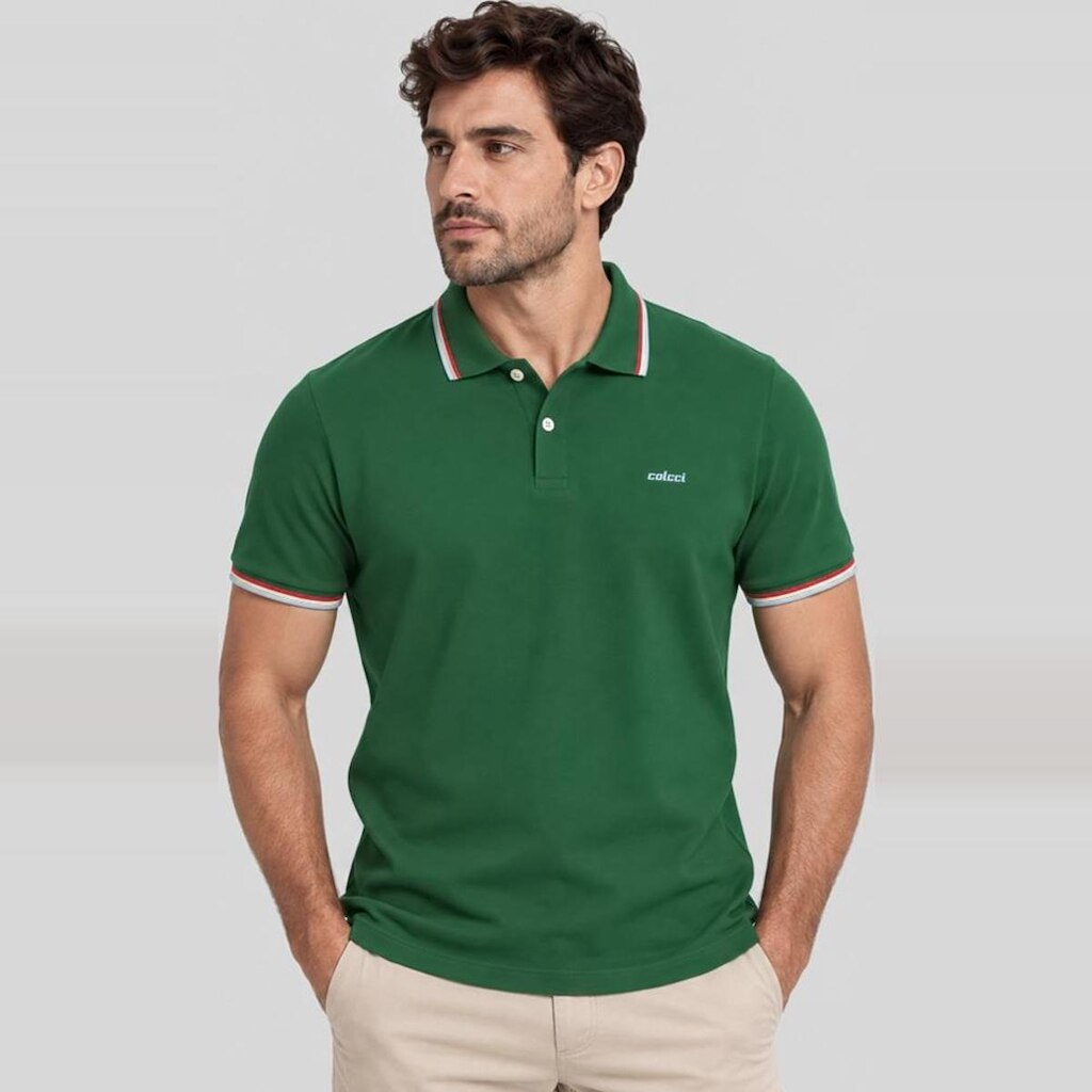 Camisa Polo Colcci 3 Line Masculino